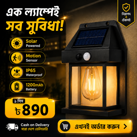 Solar Wall Lamp with Motion Sensor